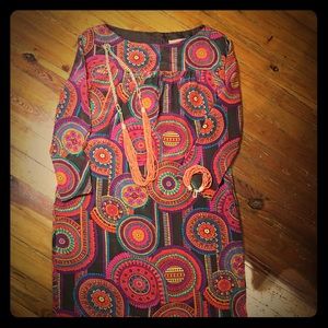 Beautiful Trina Turk Jewel-Toned Silk Dress